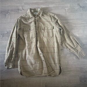 L.L. Bean Men's Brown Checkered Shirt Jacket
